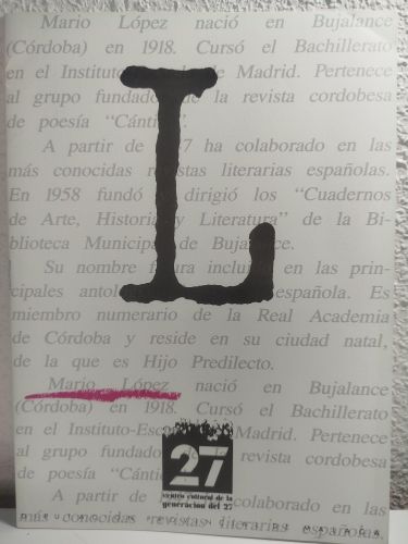 Portada del libro de Cuaderno dedicado a Mario López