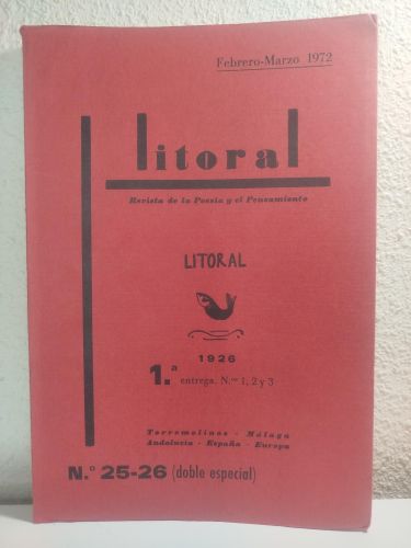 Portada del libro de Litoral, Revista de la Poesía y el Pensamiento, Nº25-26