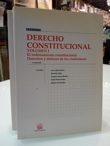 Portada del libro de El ordenamiento constitucional. Dos tomos