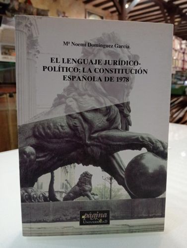 Portada del libro de Lenguaje jurídico-político: la Constitución Española de 1978