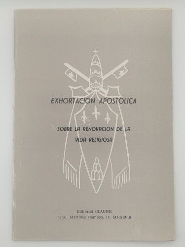 Portada del libro de Exhortación apostólica sobre la renovación de la vida religiosa