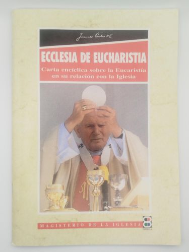 Portada del libro de Ecclesia de Eucharistia. Carta encíclica sobre la Eucaristía en su relación con la Iglesia