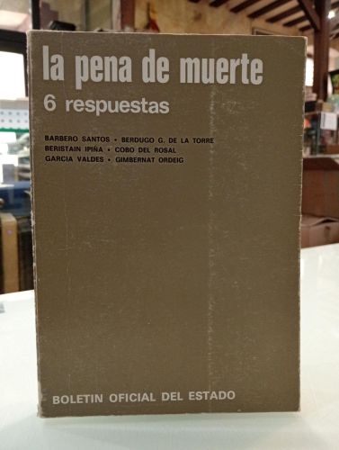 Portada del libro de La pena de muerte. 6 respuestas