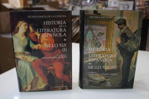 Portada del libro de Historia de la literatura española.- Siglo XIX.- Dos volúmenes
