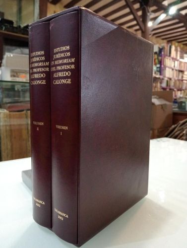 Portada del libro de Estudios jurídicos in memoriam del profesor Alfredo Calonge