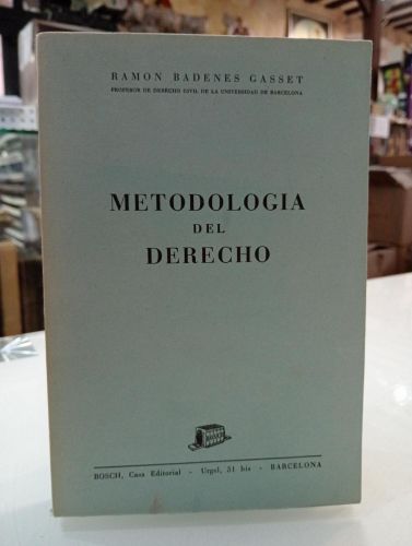 Portada del libro de Metodología del derecho