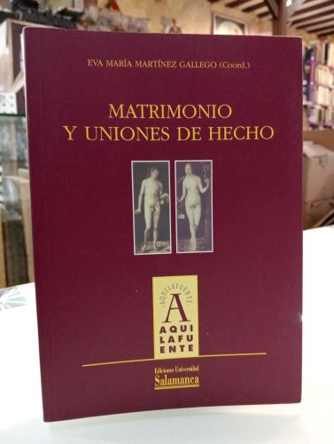 Portada del libro de Matrimonio y uniones de hecho