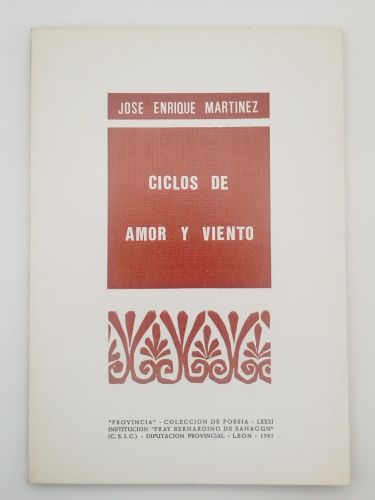 Portada del libro de Ciclos de amor y viento