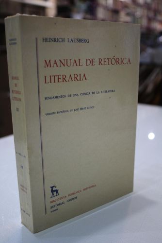Portada del libro de Manual de retórica literaria. Fundamentos de una ciencia de la literatura.
