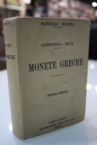 Portada del libro de Monete Greche. Manuale Hoepli.