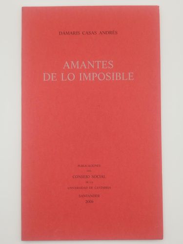 Portada del libro de Amantes de lo imposible