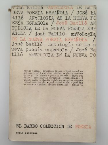 Portada del libro de Antología de la nueva poesía española