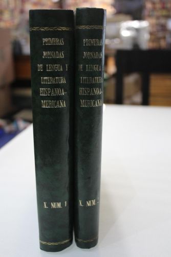 Portada del libro de Primeras Jornadas de Lengua y Literatura Hispanoamericana. (Junio-Julio 1955). Comunicaciones y ponencias.-...