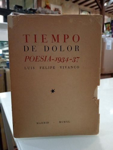 Portada del libro de Tiempo de dolor. Poesía (1934-1937)