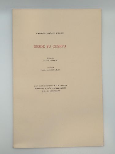 Portada del libro de Desde su cuerpo