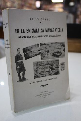 Portada del libro de En la enigmática Maragatería. Importantes descubrimientos arqueológicos.- Dedicado.