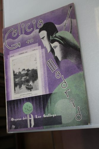 Portada del libro de Galicia en Madrid. Órgano de Lar Gallego. Febrero 1933. Año II. Número 14