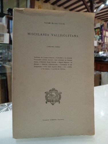 Portada del libro de Miscelánea vallisoletana [Dedicado]