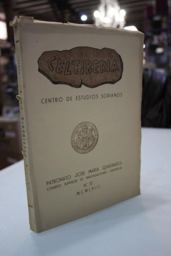 Portada del libro de Centro de Estudios Sorianos.- Celtiberia. N.ª 15.- 1958. Enero-Junio.