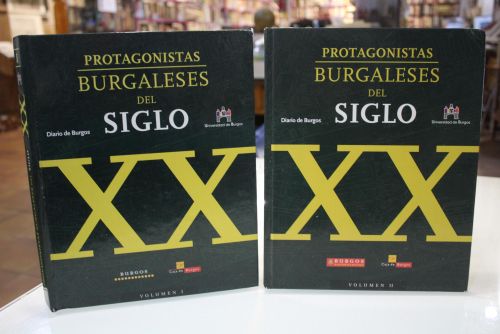 Portada del libro de Protagonistas burgaleses del siglo XX. Dos Volúmenes.