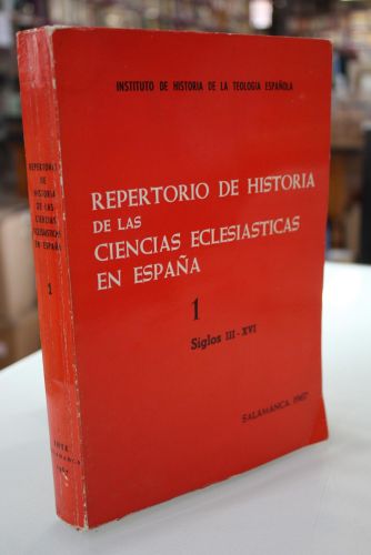 Portada del libro de Repertorio de Historia de las Ciencias Eclesiásticas en España. 1. Siglos III-XVI.