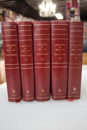 Portada del libro de Literatura del Siglo XX y Cristianismo.- 5 tomos.