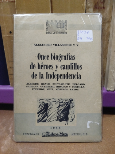 Portada del libro de Once biografías de héroes y caudillos de la Independencia