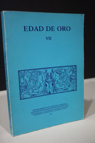 Portada del libro de Edad de Oro. Vol. VII, Primavera 1988