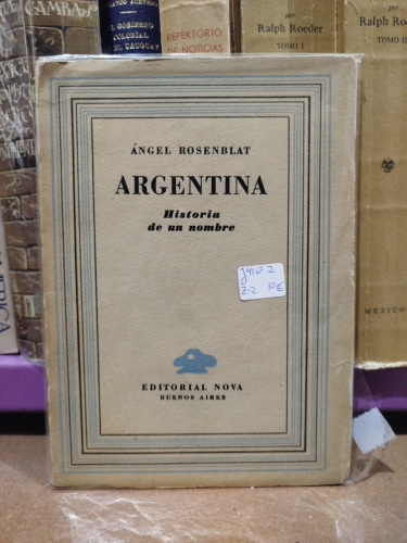 Portada del libro de Argentina. Historia de un nombre