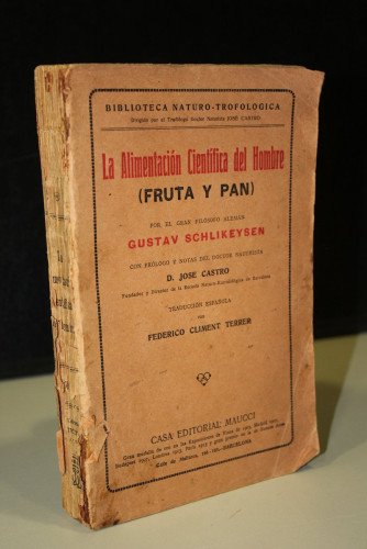 Portada del libro de La Alimentación Científica del Hombre (Fruta y Pan)