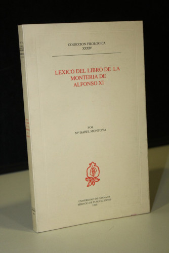 Portada del libro de Léxico del libro de la montería de Alfonso XI