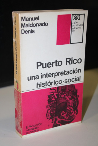 Portada del libro de Puerto Rico. Una interpretación histórico-social