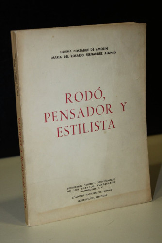 Portada del libro de Rodó, pensador y estilista