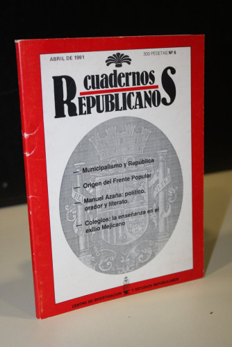 Portada del libro de Cuadernos Republicanos. Abril de 1991, Nº 6.