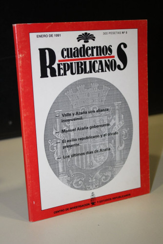 Portada del libro de Cuadernos Republicanos. Enero de 1991, Nº 5.