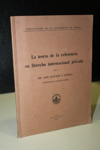 Portada del libro de La teoría de la referencia en Derecho internacional privado