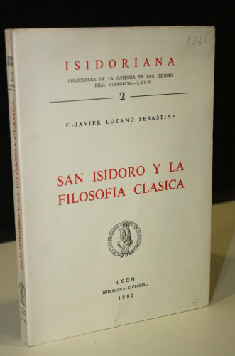 Portada del libro de San Isidoro y la filosofía clásica