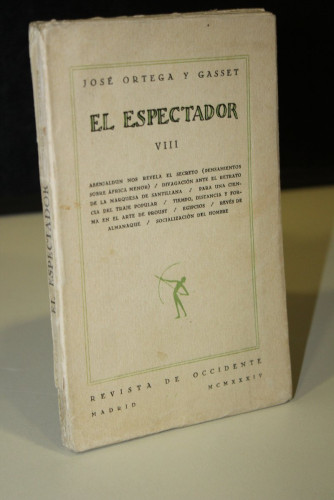 Portada del libro de El Espectador. VIII.- Ortega y Gasset, José.