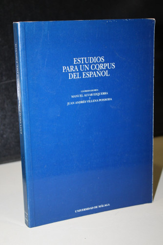 Portada del libro de Estudios para un corpus del español