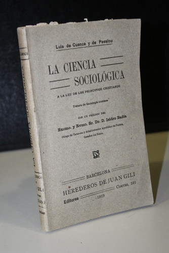 Portada del libro de La ciencia sociológica a la luz de los principios cristianos. Tratado de Sociología cristiana