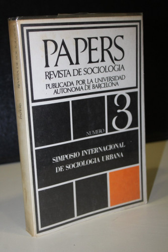 Portada del libro de Papers. Trabajos de Sociología. Publicados por la Universidad Autónoma de Barcelona. Número 3.