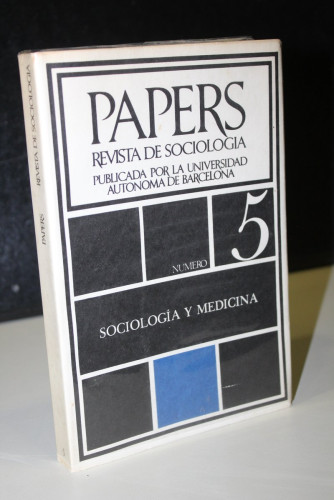 Portada del libro de Papers. Trabajos de Sociología. Publicados por la Universidad Autónoma de Barcelona. Número 5.