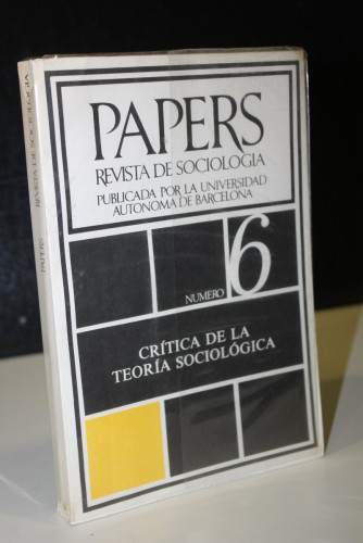 Portada del libro de Papers. Trabajos de Sociología. Publicados por la Universidad Autónoma de Barcelona. Número 6.