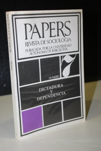 Portada del libro de Papers. Trabajos de Sociología. Publicados por la Universidad Autónoma de Barcelona. Número 7.