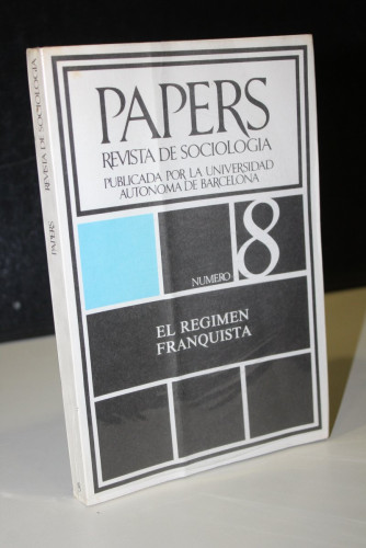 Portada del libro de Papers. Trabajos de Sociología. Publicados por la Universidad Autónoma de Barcelona. Número 8.