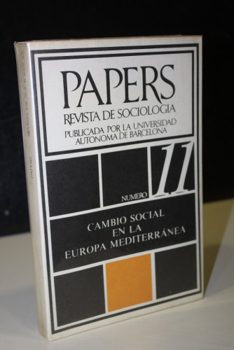 Portada del libro de Papers. Trabajos de Sociología. Publicados por la Universidad Autónoma de Barcelona. Número 11.