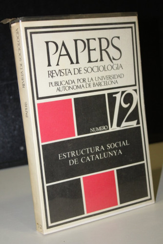 Portada del libro de Papers. Trabajos de Sociología. Publicados por la Universidad Autónoma de Barcelona. Número 12.