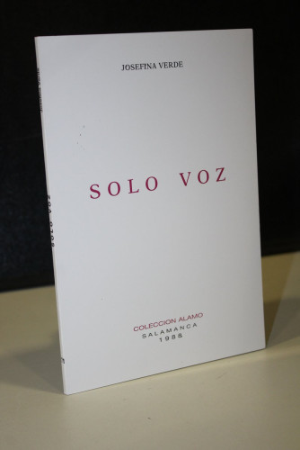 Portada del libro de Solo voz