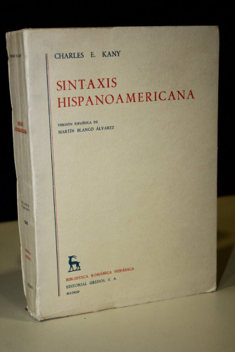 Portada del libro de Sintaxis hispanoamericana