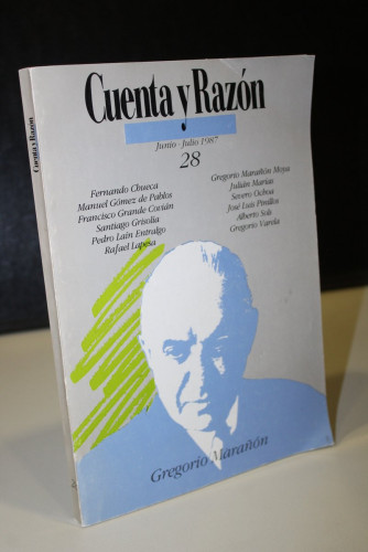 Portada del libro de Cuenta y Razón, Junio-Julio 1987, 28. Gregorio Marañón.